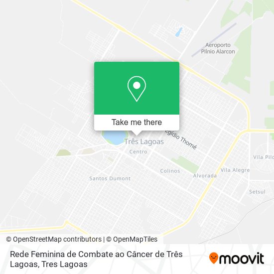 Mapa Rede Feminina de Combate ao Câncer de Três Lagoas