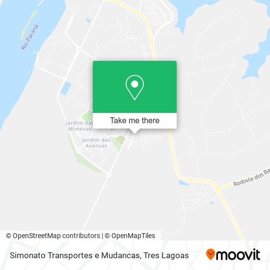 Mapa Simonato Transportes e Mudancas
