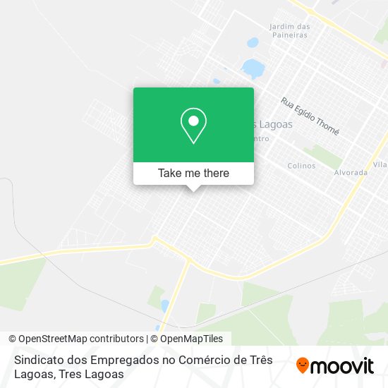 Sindicato dos Empregados no Comércio de Três Lagoas map