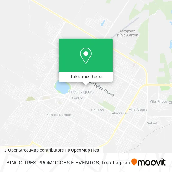 BINGO TRES PROMOCOES E EVENTOS map