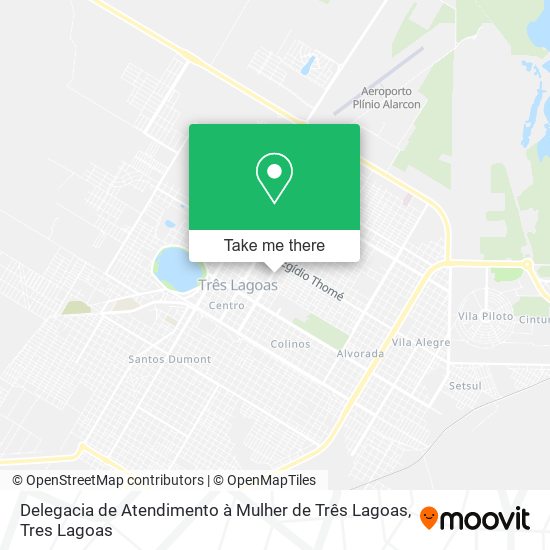 Mapa Delegacia de Atendimento à Mulher de Três Lagoas