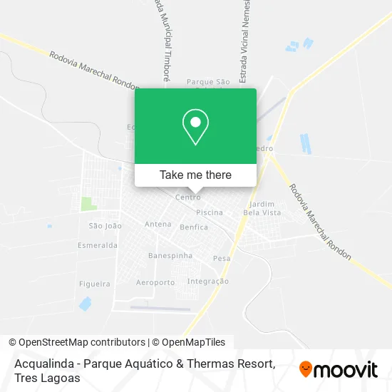 Acqualinda - Parque Aquático & Thermas Resort map