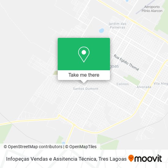 Mapa Infopeças Vendas e Assitencia Técnica