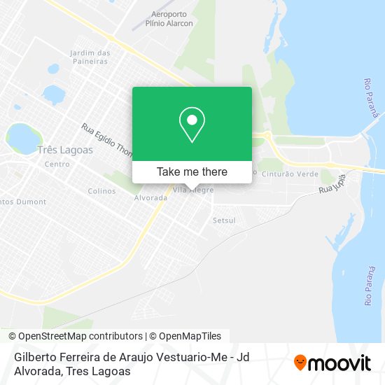 Mapa Gilberto Ferreira de Araujo Vestuario-Me - Jd Alvorada