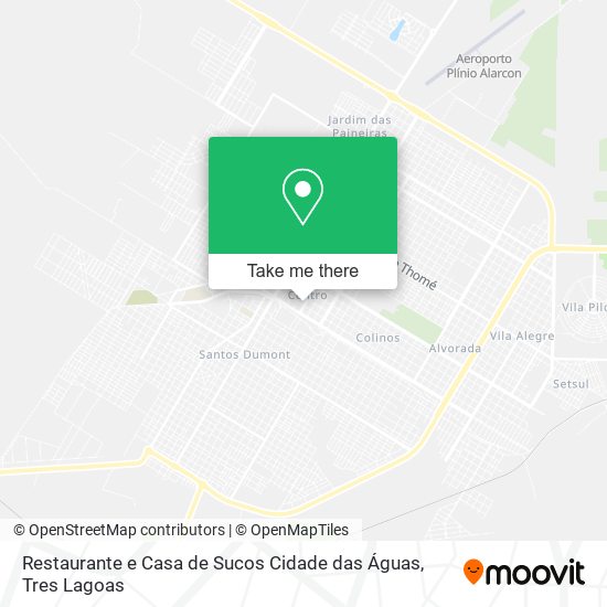 Mapa Restaurante e Casa de Sucos Cidade das Águas