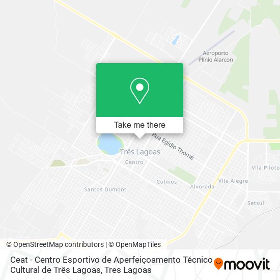 Ceat - Centro Esportivo de Aperfeiçoamento Técnico Cultural de Três Lagoas map