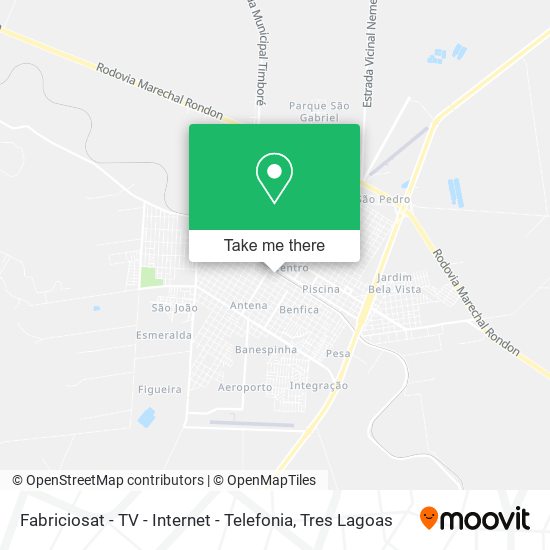 Mapa Fabriciosat - TV - Internet - Telefonia