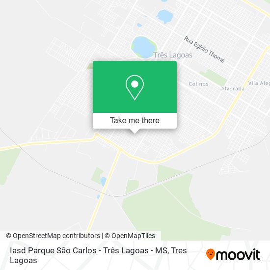Iasd Parque São Carlos - Três Lagoas - MS map