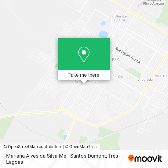 Mariana Alves da Silva-Me - Santos Dumont map