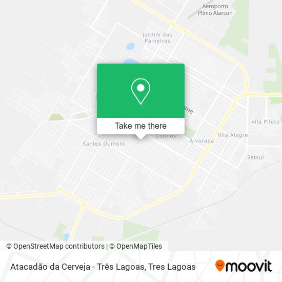 Atacadão da Cerveja - Três Lagoas map