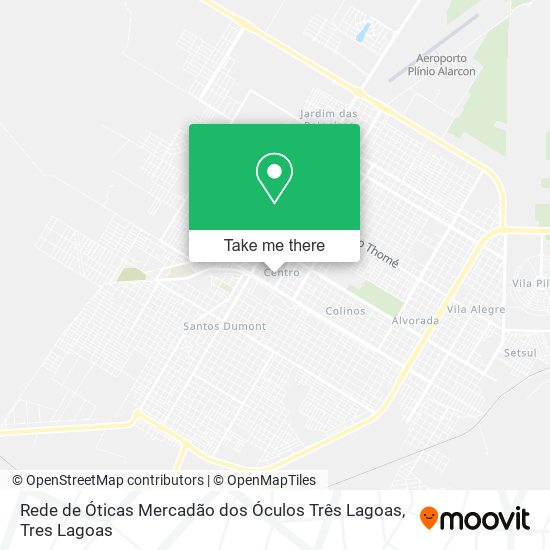 Rede de Óticas Mercadão dos Óculos Três Lagoas map