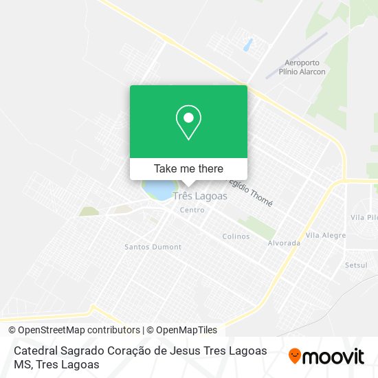 Catedral Sagrado Coração de Jesus Tres Lagoas MS map