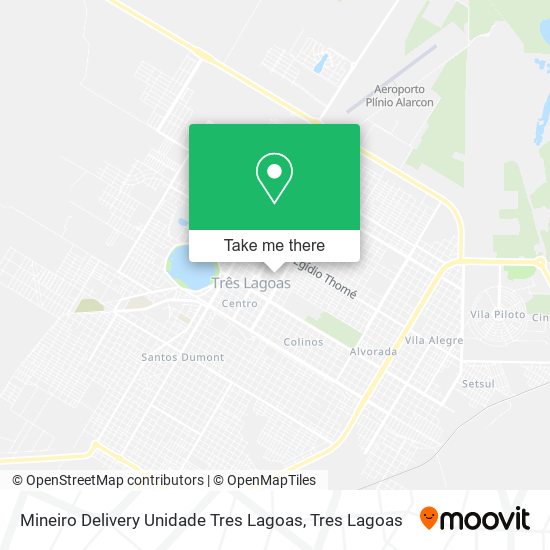 Mapa Mineiro Delivery Unidade Tres Lagoas