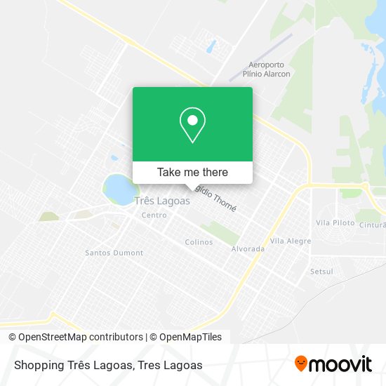 Shopping Três Lagoas map