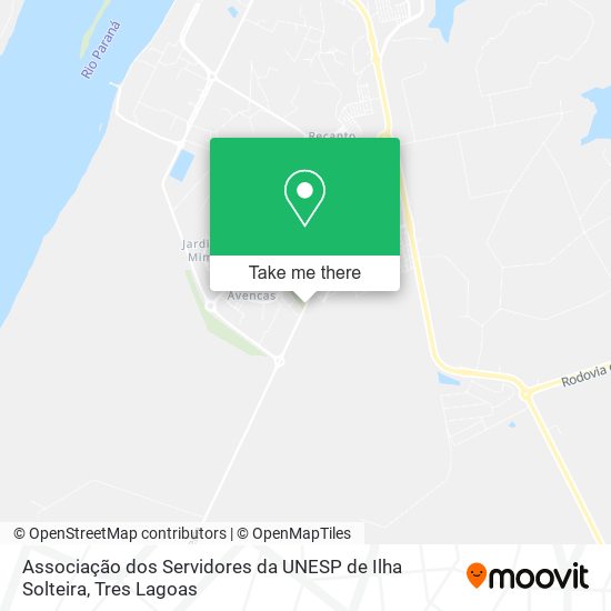 Associação dos Servidores da UNESP de Ilha Solteira map