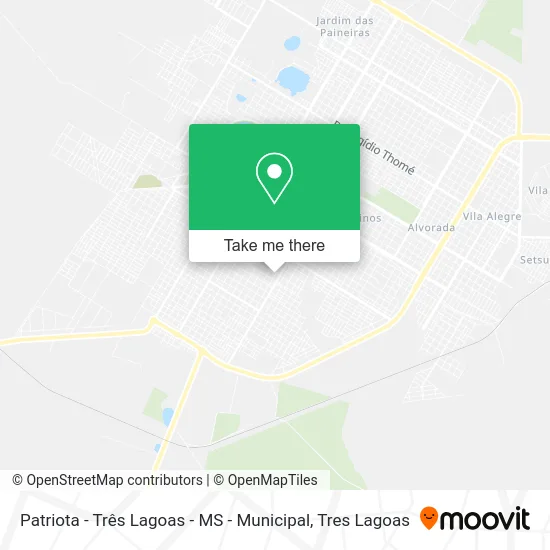 Patriota - Três Lagoas - MS - Municipal map