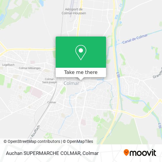 Mapa Auchan SUPERMARCHE COLMAR