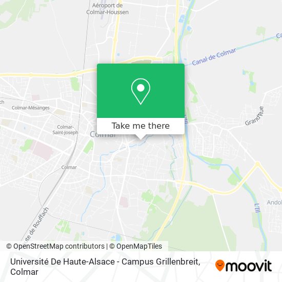 Mapa Université De Haute-Alsace - Campus Grillenbreit