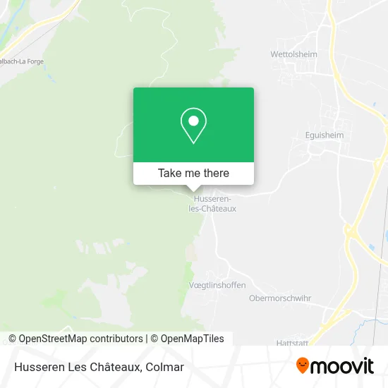 Mapa Husseren Les Châteaux