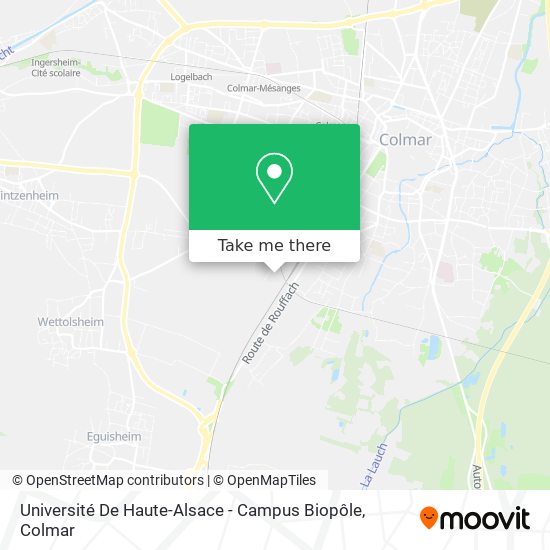 Mapa Université De Haute-Alsace - Campus Biopôle