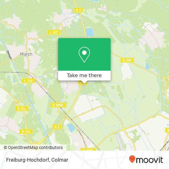 Freiburg-Hochdorf map