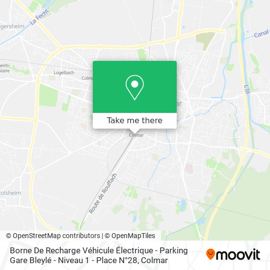Mapa Borne De Recharge Véhicule Électrique - Parking Gare Bleylé - Niveau 1 - Place N°28