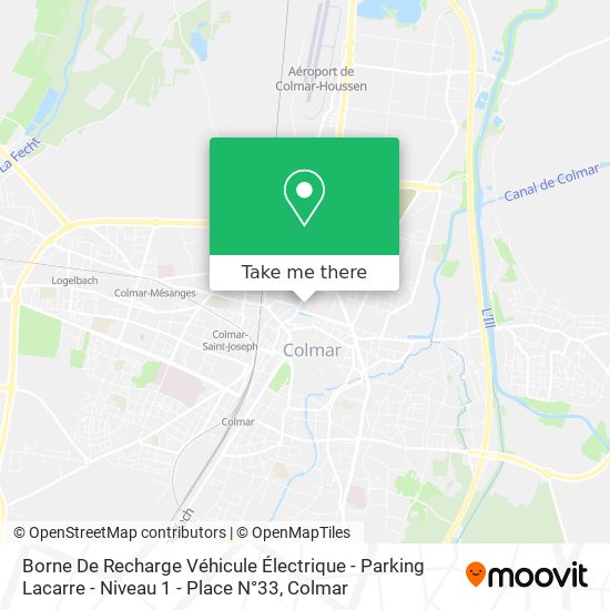 Borne De Recharge Véhicule Électrique - Parking Lacarre - Niveau 1 - Place N°33 map