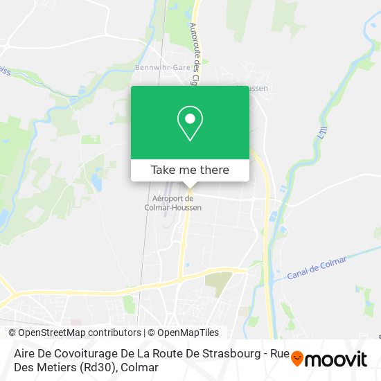 Mapa Aire De Covoiturage De La Route De Strasbourg - Rue Des Metiers (Rd30)