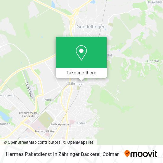 Hermes Paketdienst In Zähringer Bäckerei map
