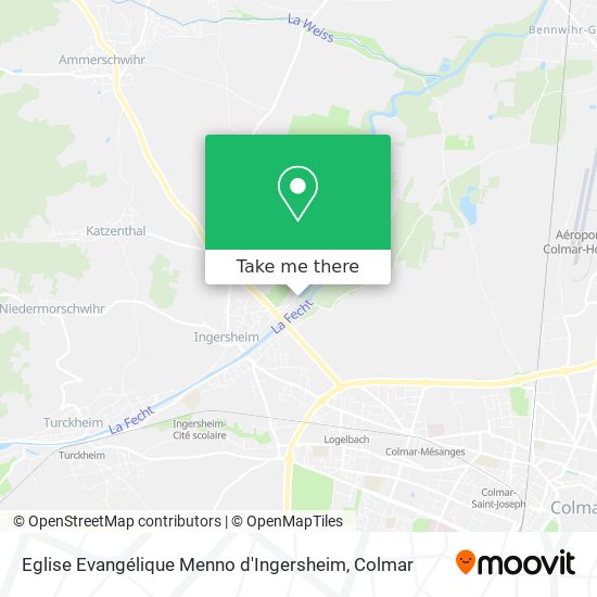 Mapa Eglise Evangélique Menno d'Ingersheim
