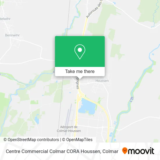 Centre Commercial Colmar CORA Houssen map