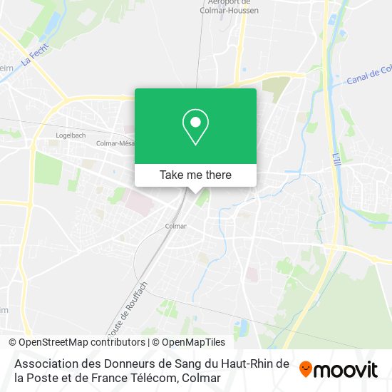 Mapa Association des Donneurs de Sang du Haut-Rhin de la Poste et de France Télécom