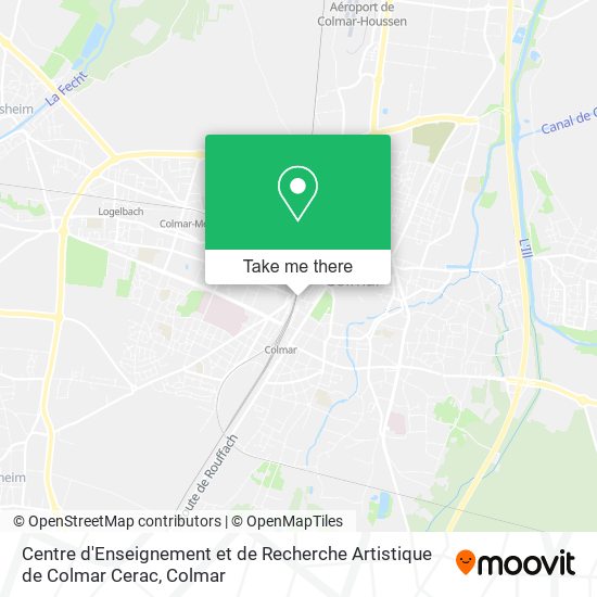 Mapa Centre d'Enseignement et de Recherche Artistique de Colmar Cerac