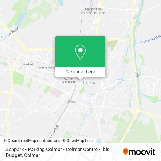 Zenpark - Parking Colmar - Colmar Centre - ibis Budget map