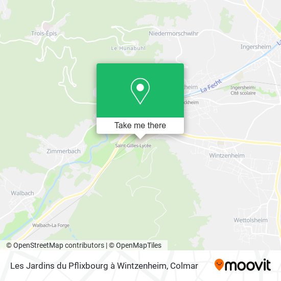 Mapa Les Jardins du Pflixbourg à Wintzenheim