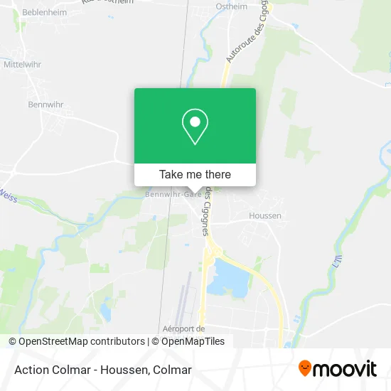 Action Colmar - Houssen map