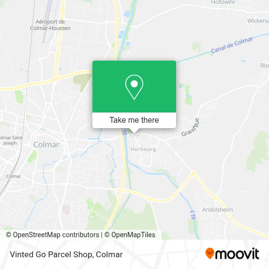 Mapa Vinted Go Parcel Shop