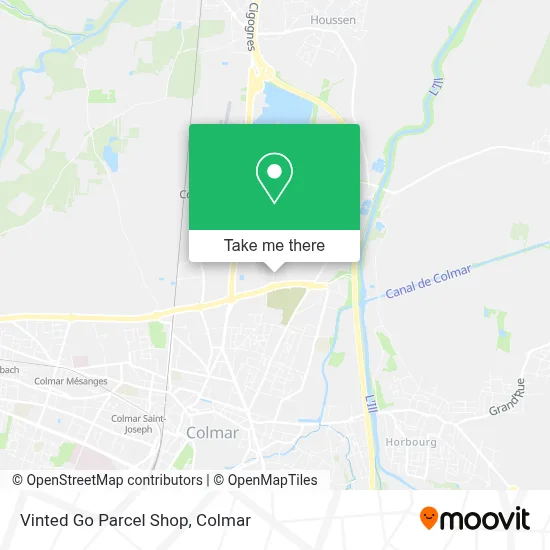 Mapa Vinted Go Parcel Shop