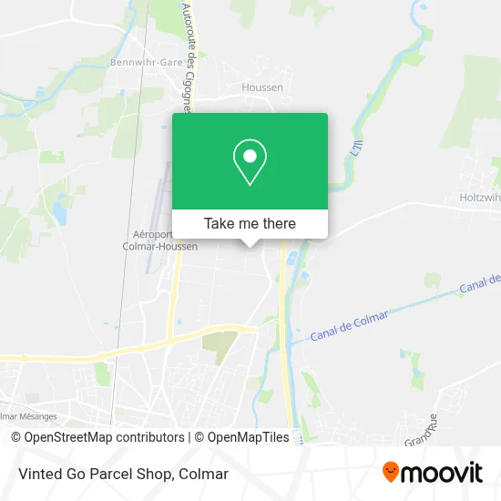 Vinted Go Parcel Shop map