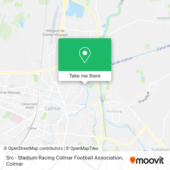 Src - Stadium Racing Colmar Football Association map