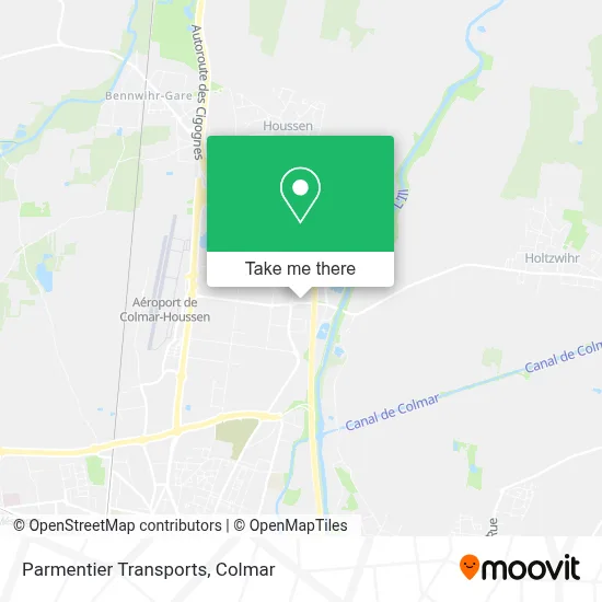 Parmentier Transports map