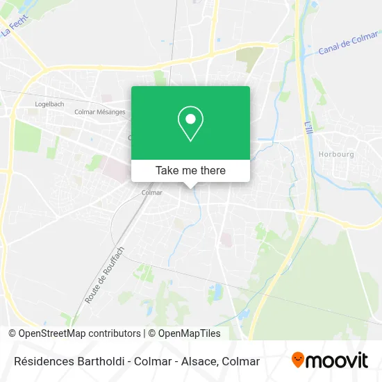 Mapa Résidences Bartholdi - Colmar - Alsace