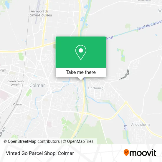 Vinted Go Parcel Shop map