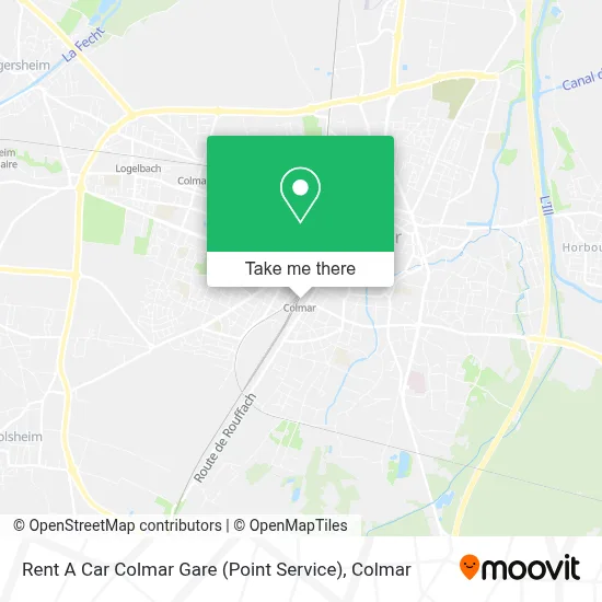 Mapa Rent A Car Colmar Gare (Point Service)