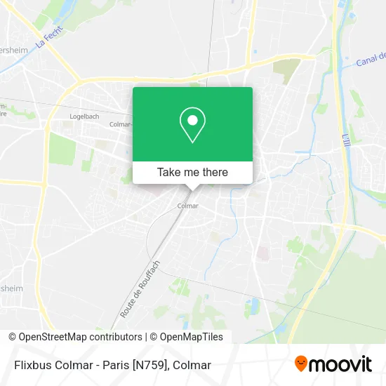 Flixbus Colmar - Paris [N759] map