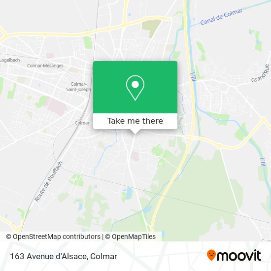 Mapa 163 Avenue d'Alsace