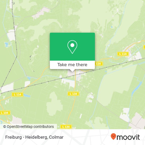 Freiburg - Heidelberg map