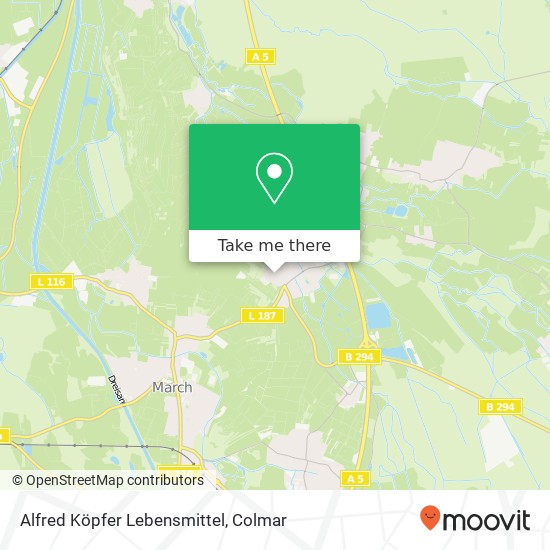 Mapa Alfred Köpfer Lebensmittel