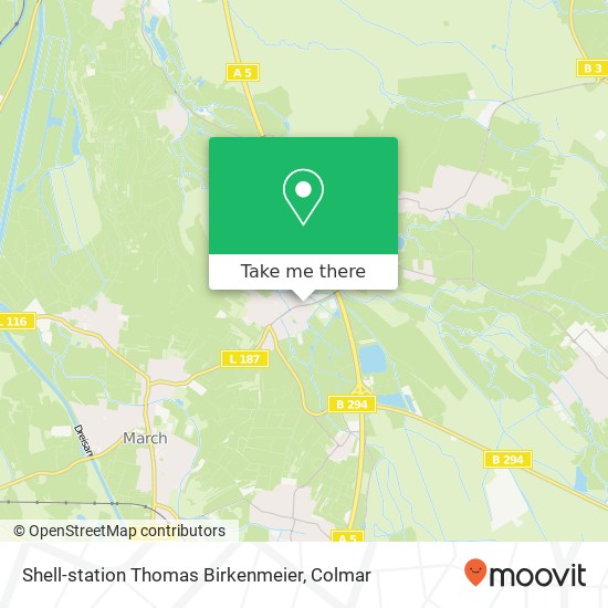 Mapa Shell-station Thomas Birkenmeier