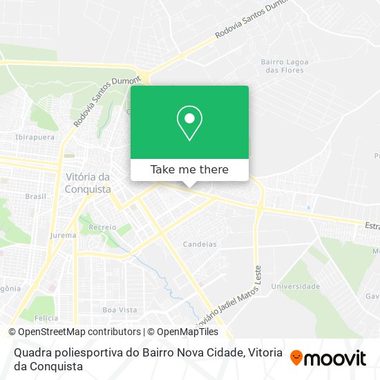 Quadra poliesportiva do Bairro Nova Cidade map